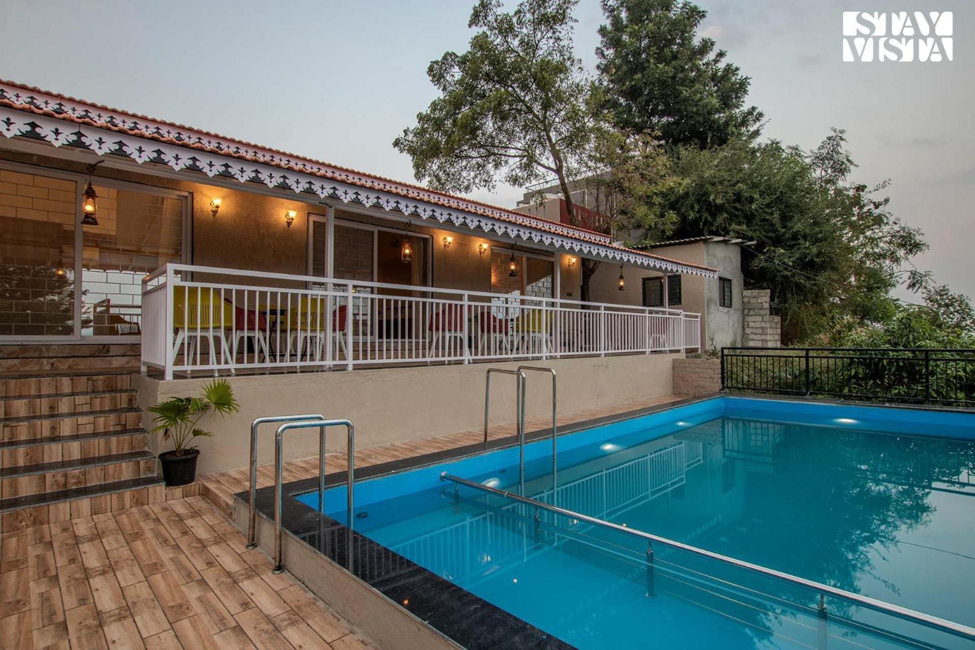 Stayvista'S Harvest Haven - Pool-View Villa With Deck & Machan Near Sula 纳西克 外观 照片